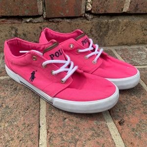 Women's Pink Ralph Lauren Polo Thorton Sneaker